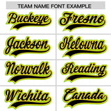 Custom White Neon Green and Gold Split Fashion Raglan Sleeves Authentic Baseball Hoodie Jersey