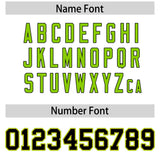 Custom White Neon Green and Gold Split Fashion Raglan Sleeves Authentic Baseball Hoodie Jersey