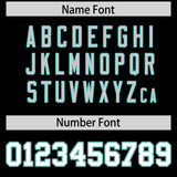 Custom Black Aqua and Silver Split Fashion Raglan Sleeves Authentic Baseball Hoodie Jersey