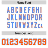 Custom White Orange and Powder Blue Split Fashion Raglan Sleeves Authentic Baseball Hoodie Jersey