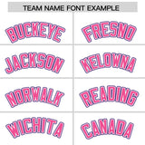 Custom White Purple and Pink Split Fashion Raglan Sleeves Authentic Baseball Hoodie Jersey