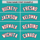 Custom Aqua White and Orange Split Fashion Raglan Sleeves Authentic Baseball Hoodie Jersey