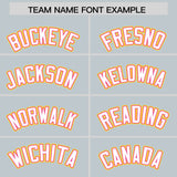 Custom Silver Gold and Pink Split Fashion Raglan Sleeves Authentic Baseball Hoodie Jersey