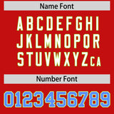 Custom Red Powder Blue and Neon Green Split Fashion Raglan Sleeves Authentic Baseball Hoodie Jersey