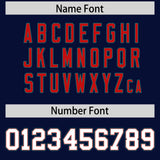 Custom Navy Aqua and Red Split Fashion Raglan Sleeves Authentic Baseball Hoodie Jersey