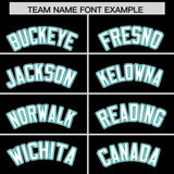 Custom Black Aqua and Silver Split Fashion Raglan Sleeves Authentic Baseball Hoodie Jersey