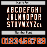 Custom Black Orange and Powder Blue Split Fashion Raglan Sleeves Authentic Baseball Hoodie Jersey