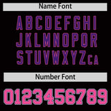 Custom Black Purple and Pink Split Fashion Raglan Sleeves Authentic Baseball Hoodie Jersey