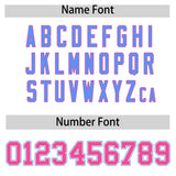 Custom White Pink and Powder Blue Split Fashion Raglan Sleeves Authentic Baseball Hoodie Jersey