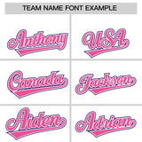 Custom White Purple and Pink Split Fashion Raglan Sleeves Authentic Baseball Hoodie Jersey