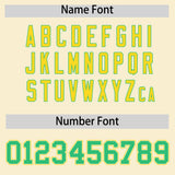 Custom Cream Bright Green and Gold Split Fashion Raglan Sleeves Authentic Baseball Hoodie Jersey