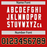 Custom Red Black and Gold Split Fashion Raglan Sleeves Authentic Baseball Hoodie Jersey