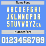 Custom Powder Blue White and Gold Split Fashion Raglan Sleeves Authentic Baseball Hoodie Jersey