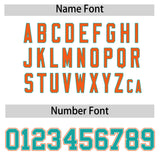 Custom White Orange and Aqua Split Fashion Raglan Sleeves Authentic Baseball Hoodie Jersey