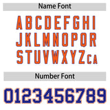 Custom White Orange and Royal Split Fashion Raglan Sleeves Authentic Baseball Hoodie Jersey