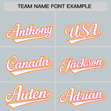 Custom Silver Gold and Pink Split Fashion Raglan Sleeves Authentic Baseball Hoodie Jersey