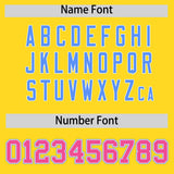 Custom Gold Powder Blue and Pink Split Fashion Raglan Sleeves Authentic Baseball Hoodie Jersey