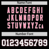 Custom Black Light Pink and White Split Fashion Raglan Sleeves Authentic Baseball Hoodie Jersey