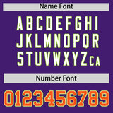 Custom Purple Neon Green and Orange Split Fashion Raglan Sleeves Authentic Baseball Hoodie Jersey