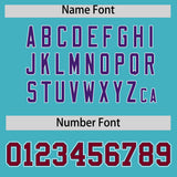 Custom Sky Blue Crimson and Purple Split Fashion Raglan Sleeves Authentic Baseball Hoodie Jersey