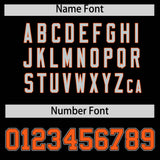 Custom Black Silver and Orange Split Fashion Raglan Sleeves Authentic Baseball Hoodie Jersey