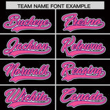 Custom Black Purple and Pink Split Fashion Raglan Sleeves Authentic Baseball Hoodie Jersey