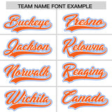 Custom White Orange and Powder Blue Split Fashion Raglan Sleeves Authentic Baseball Hoodie Jersey