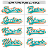 Custom White Orange and Aqua Split Fashion Raglan Sleeves Authentic Baseball Hoodie Jersey