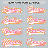 Custom Silver Gold and Pink Split Fashion Raglan Sleeves Authentic Baseball Hoodie Jersey