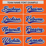 Custom Orange Purple and Sky Blue Split Fashion Raglan Sleeves Authentic Baseball Hoodie Jersey