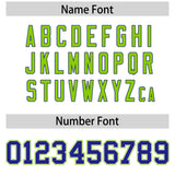 Custom White Royal and Neon Green Split Fashion Raglan Sleeves Authentic Baseball Hoodie Jersey