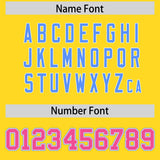 Custom Gold Powder Blue and Pink Split Fashion Raglan Sleeves Authentic Baseball Hoodie Jersey