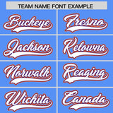 Custom Powder Blue Orange and Purple Split Fashion Raglan Sleeves Authentic Baseball Hoodie Jersey