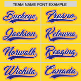 Custom Gold Royal and Orange Split Fashion Raglan Sleeves Authentic Baseball Hoodie Jersey