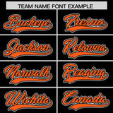 Custom Black Silver and Orange Split Fashion Raglan Sleeves Authentic Baseball Hoodie Jersey