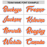 Custom White Orange and Powder Blue Split Fashion Raglan Sleeves Authentic Baseball Hoodie Jersey