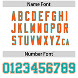 Custom White Orange and Aqua Split Fashion Raglan Sleeves Authentic Baseball Hoodie Jersey