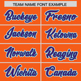 Custom Orange Purple and Sky Blue Split Fashion Raglan Sleeves Authentic Baseball Hoodie Jersey