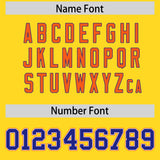 Custom Gold Royal and Orange Split Fashion Raglan Sleeves Authentic Baseball Hoodie Jersey