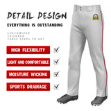 Custom Navy White Pinstripe Fit Stretch Practice Pull  Up Baseball Pants