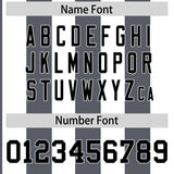 Custom White Dark Gray Stripe Fashion Authentic Two-Button Baseball Jersey