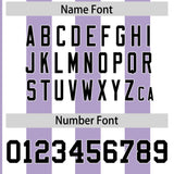 Custom White Light Purple Stripe Fashion Authentic Two-Button Baseball Jersey