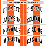 Custom White Orange Stripe Fashion Authentic Two-Button Baseball Jersey