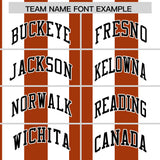 Custom White Texas Orange Stripe Fashion Authentic Two-Button Baseball Jersey