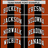 Custom Khaki Black Stripe Fashion Authentic Two-Button Baseball Jersey