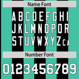 Custom Bright Green Black Stripe Fashion Authentic Two-Button Baseball Jersey