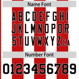 Custom White Red Stripe Fashion Authentic Two-Button Baseball Jersey