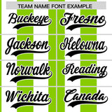 Custom White Neon Green Stripe Fashion Authentic Two-Button Baseball Jersey