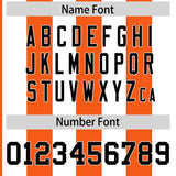 Custom White Orange Stripe Fashion Authentic Two-Button Baseball Jersey