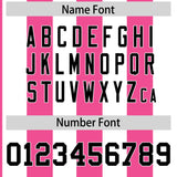 Custom White Pink Stripe Fashion Authentic Two-Button Baseball Jersey